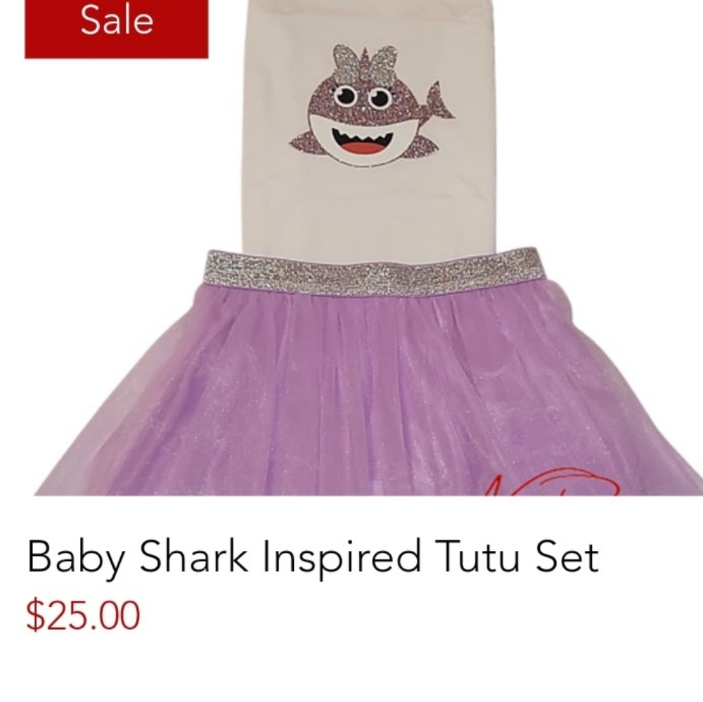 Baby Shark Toddler Girls Tutu Set